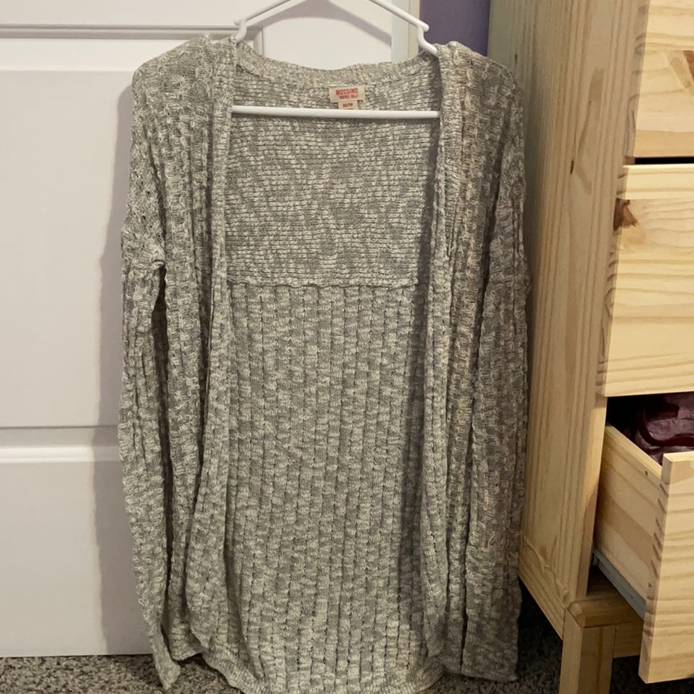Gray Knit Cardigan